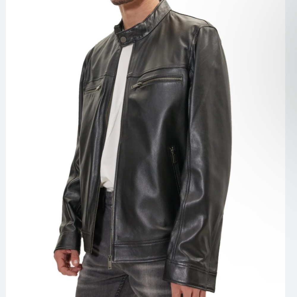 Ron Tomson Los Angeles Black Genuine Leather Jacket Like New Size XL